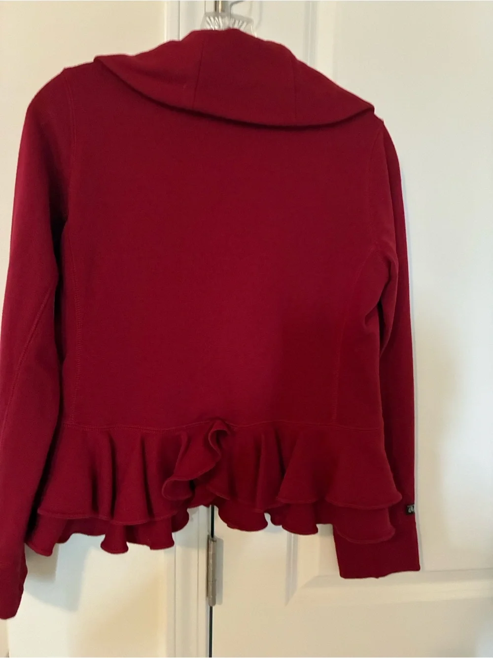Ralph Lauren Deep Red Ruffle Hem Blazer Jacket (girls 16)XL